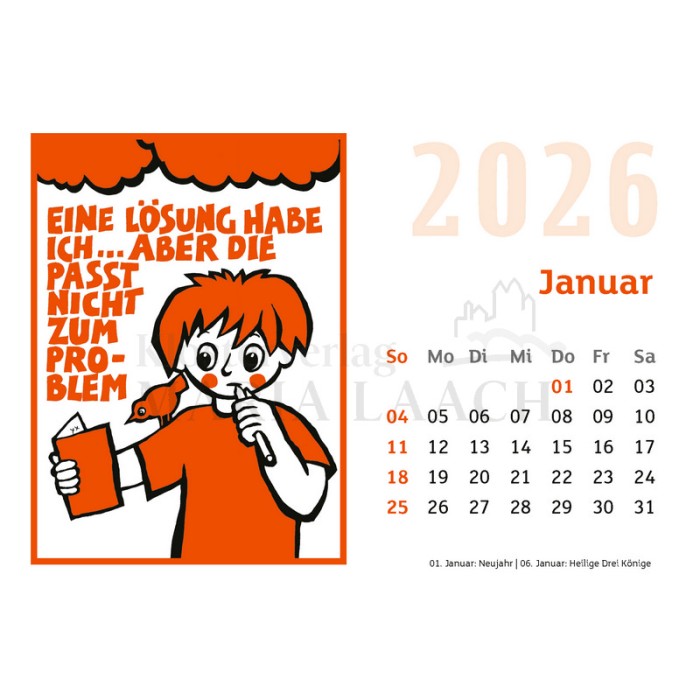 Laacher Tischkalender - Heiter durch das Jahr 2026, 15,5 x 11 cm<span class=prodhide>172097</span>