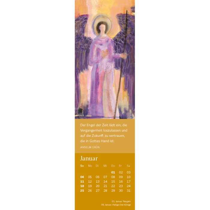 Lesezeichenkalender Engel für das ganze Jahr 2026, 6 x 21 cm<span class=prodhide>172114</span>