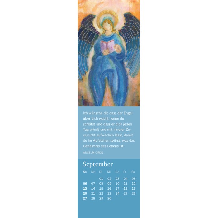 Lesezeichenkalender Engel für das ganze Jahr 2026, 6 x 21 cm<span class=prodhide>172114</span>