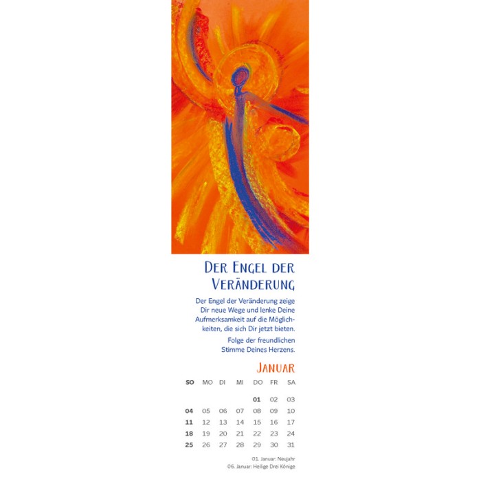 Lesezeichenkalender Zeit für Engel 2026, 6 x 21 cm<span class=prodhide>172123</span>