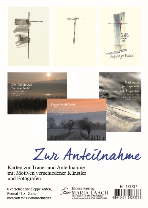 Kartenset Zur Anteilnahme, 6 Motive, 17 x 12 cm, in Cellopahnhülle<span class=prodhide>172737</span>