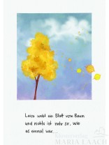 Doppelkarte - Leise weht ein Blatt vom Baum...<span class=prodhide>453221</span>
