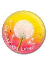 Magnet ""Genieße das Leben"", Ø 5,6 cm"<span class=prodhide>573413</span>