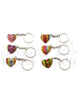 VE 12 Schlüsselanhänger Herz bunt, gemischt, 2,5 cm<span class=prodhide>831273</span>