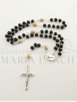 Rosenkranz schwarz, Holz mit Olivenstein, 46 cm lang<span class=prodhide>860451</span>