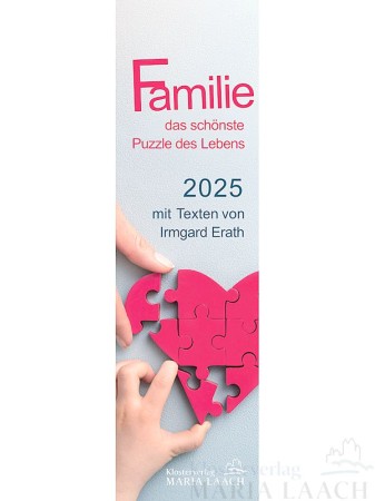 Lesezeichenkalender Familie - das schönste Puzzle des Lebens 2025, 6 x 21 cm<span class=prodhide>172109</span>