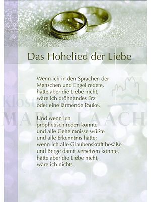 Das Hohelied der Liebe (1 Kor 13)<span class=prodhide>350439/7</span>
