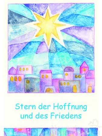 Doppelkarte - Stern der Hoffnung und des Friedens<span class=prodhide>413239</span>