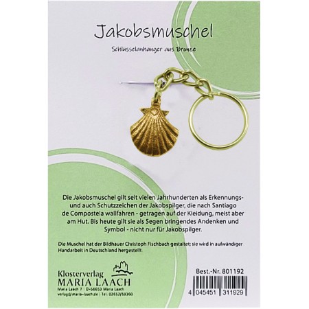 Schlüsselanhänger Jakobsmuschel, klein, 2,5 x 2 cm<span class=prodhide>801192</span>