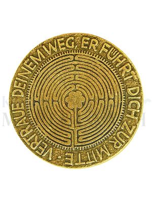 Plakette Labyrinth Vertraue deinem Weg ..., Ø 9 cm, mit Expertise<span class=prodhide>801200</span>