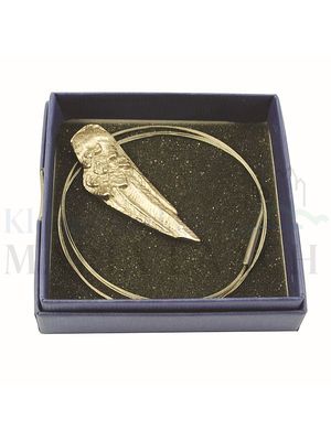 Halsanhänger Flügel, 6,5 x 2,5 cm, Silberbronze, mit Edelstahlband silber, in Geschenkschachtel<span class=prodhide>809431/7</span>