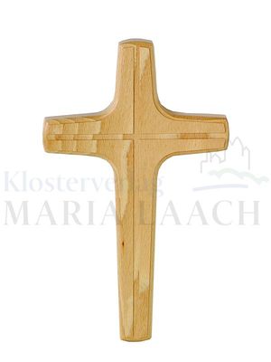 Wandkreuz mit eingraviertem Kreuz, Buche lackiert, 29 x 17,5  cm<span class=prodhide>810004</span>