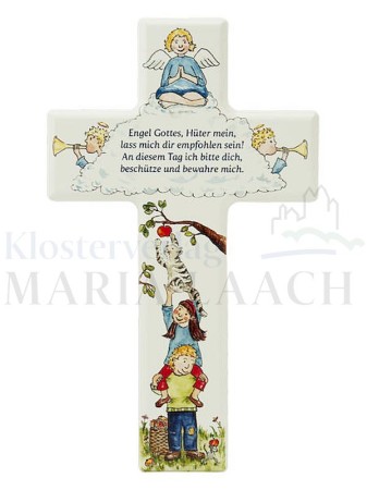 "Kinderkreuz ""Engel Gottes, Hüter mein ..."", Holz weiß, 15 x 9 x 1,3 cm"<span class=prodhide>810141</span>