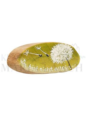 "VE 5 Holz-Handschmeichler Pusteblume grün ""Du bist nicht allein"", ca. 2,5 x 6,5 cm"<span class=prodhide>810466</span>