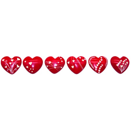Speckstein-Herzen Liebe, 2 x 6 Farben gemischt, Ø 4 cm<span class=prodhide>831305</span>