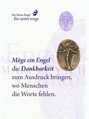 Mini-Plakette Engel der Dankbarkeit, auf Kärtchen, 11,5 x 8 cm<span class=prodhide>840102</span>