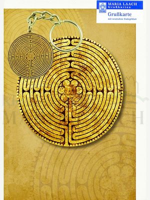 Schlüsselanhänger & Grußkarte Labyrinth von Chartres, 14,8 x 10,5 cm<span class=prodhide>841420</span>