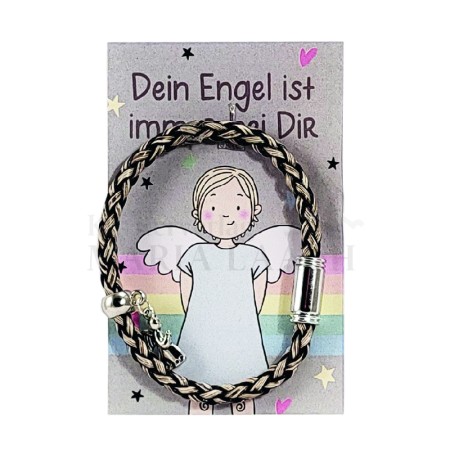 Dein Engel ist immer bei Dir, Armband grau auf Kärtchen<span class=prodhide>841490</span>
