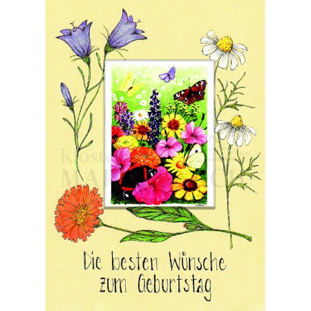 Die besten Wünsche zum Geburtstag - Bunte Blumenwiese<span class=prodhide>842017</span>