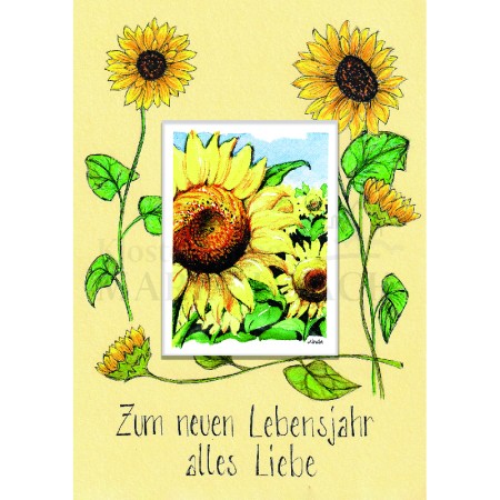 Zum neuen Lebensjahr alles Liiebe - Sonnenblumen<span class=prodhide>842019</span>