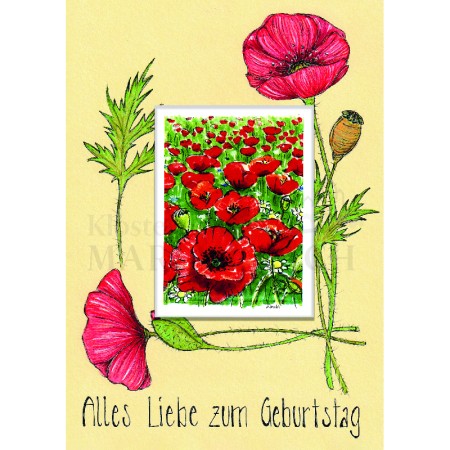 Alles Liebe zum Geburtstag - Mohnblumen<span class=prodhide>842020</span>