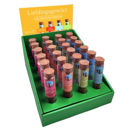 Verkaufsdisplay mit 4 x 6 Gläschen Gewürzmischungen<span class=prodhide>854309</span>