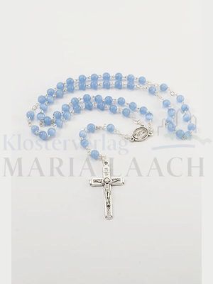 Rosenkranz große Glas-Perlen blau, 43 cm lang<span class=prodhide>860458</span>