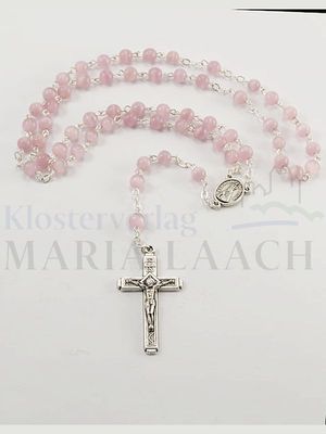 Rosenkranz große Glas-Perlen rosa, 45 cm lang<span class=prodhide>860459</span>