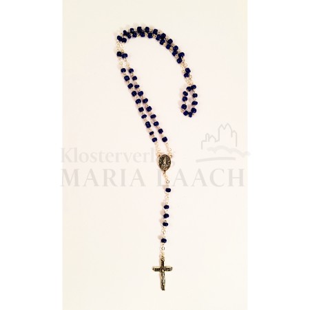 Rosenkranz kleine dunklblaue Perlen, 32 cm<span class=prodhide>860478</span>
