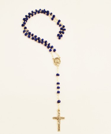 Rosenkranz kleine dunklblaue Perlen, 32 cm<span class=prodhide>860478</span>