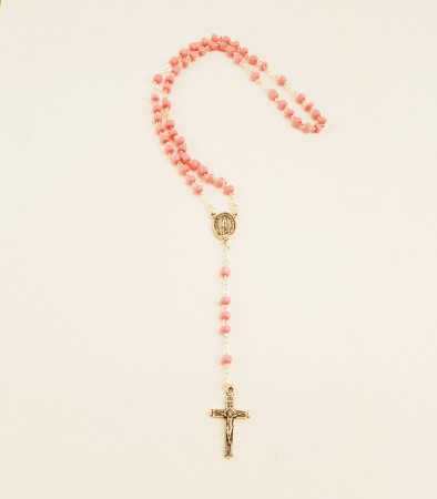 Rosenkranz kleine rosa Perlen, 32 cm<span class=prodhide>860479</span>