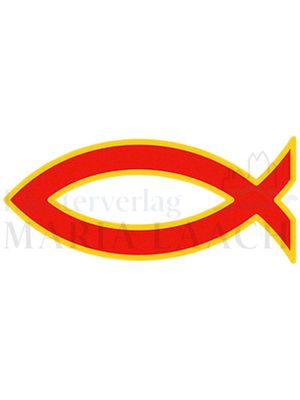 VE 5 Anstecker Fischsymbol rot, 1 x 2,5 cm<span class=prodhide>860556</span>