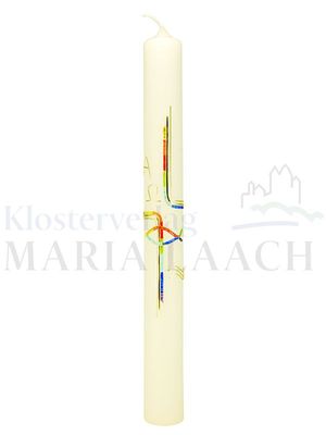 Kerze Offenes Kreuz, regenbogenfarben, 400/40 mm<span class=prodhide>871015</span>
