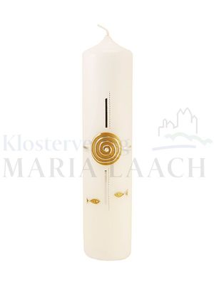 Kerze Spirale gold mit Wachsauflage, 260/60 mm<span class=prodhide>871269</span>