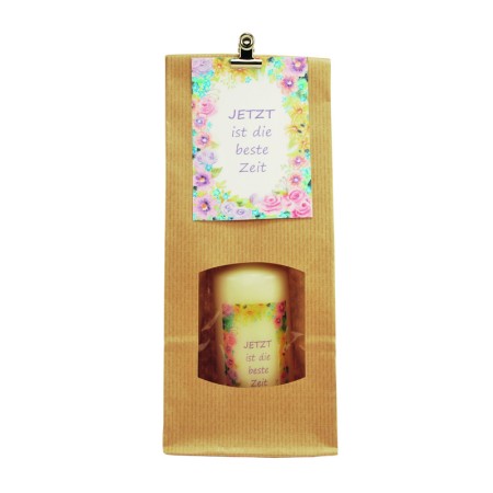 JETZT ist..., Kerze mit Geschenktüte, 100/50 mm<span class=prodhide>871427</span>