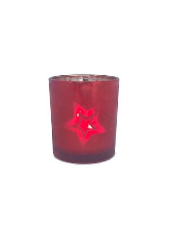 Windlicht Stern rot, Ø 7 x 7,8 cm<span class=prodhide>872096</span>