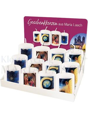 Verkaufsdisplay Weihnachten, 28 Kerzen, 4 x 7 Stück<span class=prodhide>876061</span>