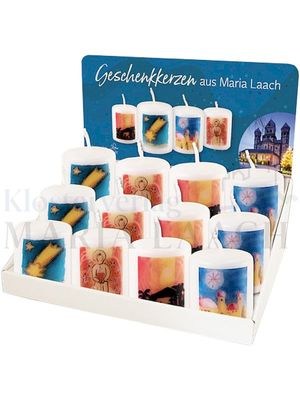 Verkaufsdisplay Weihnachten, 28 Kerzen, 4 x 7 Stück<span class=prodhide>876066</span>