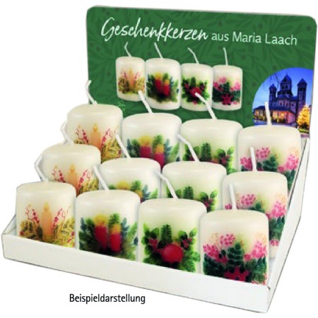 Verkaufsdisplay Minikerze Weihnachten, 28 Kerzen, 60/50 mm<span class=prodhide>876105</span>