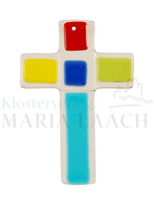 Glaskreuz multicolor, 9 x 6cm<span class=prodhide>890169</span>