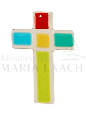 Glaskreuz multicolor, 9 x 6 cm<span class=prodhide>890170</span>