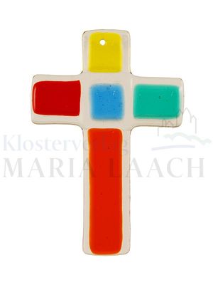 Glaskreuz multicolor, 9 x 6 cm<span class=prodhide>890171</span>