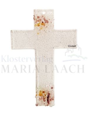 Glaskreuz Rosa, 16 x 10,3 cm<span class=prodhide>890175</span>