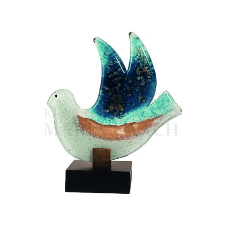 Glas-Taube, weiß/blau/gold<span class=prodhide>890197</span>