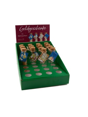 Nachfüllpack für Verkaufsdisplay 890280, 4 x 6 Gläschen für Geldgeschenke<span class=prodhide>890281</span>